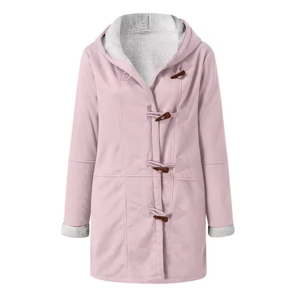  2026New Women's Coat Plush Collar Top Multi-Pocket Design Winter Warm Jacket