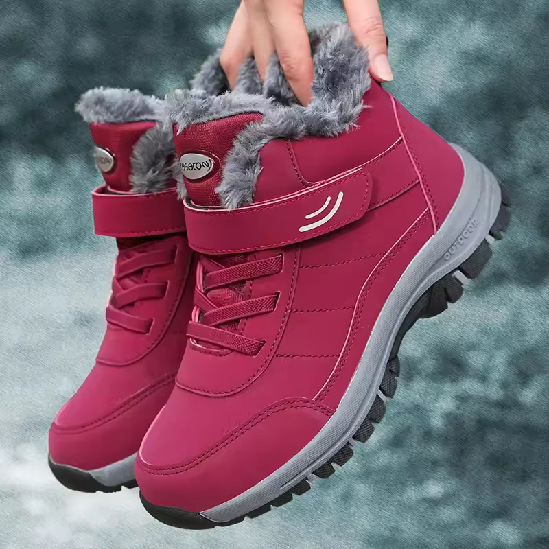 Snow Boots for Men Women Casual Winter Shoes Platform Non-slip Warm Fur Ankle Boots Plush