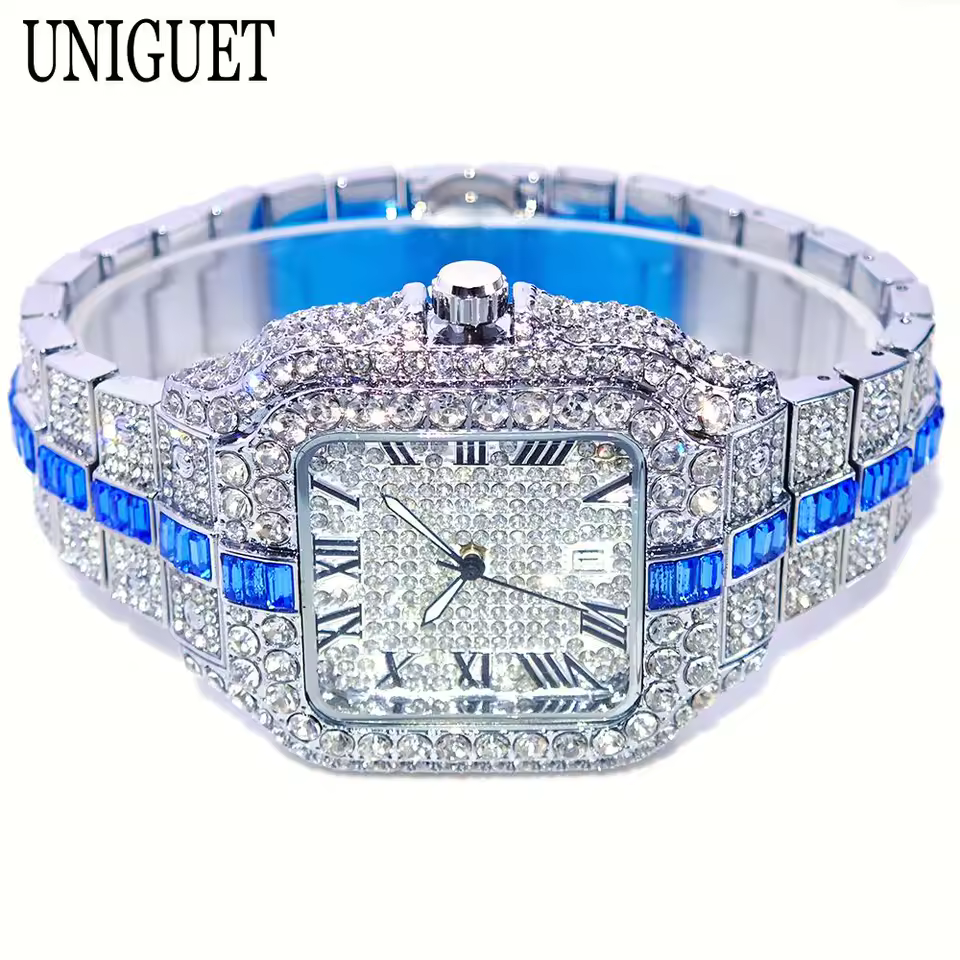  Diamond Watch Men UNIGUET Brand