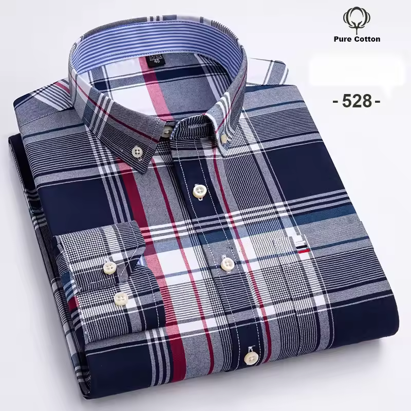  Oxford slim fit plain shirt for men