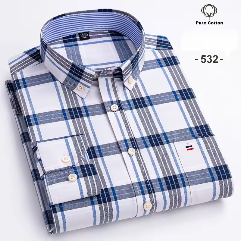  Oxford slim fit plain shirt for men