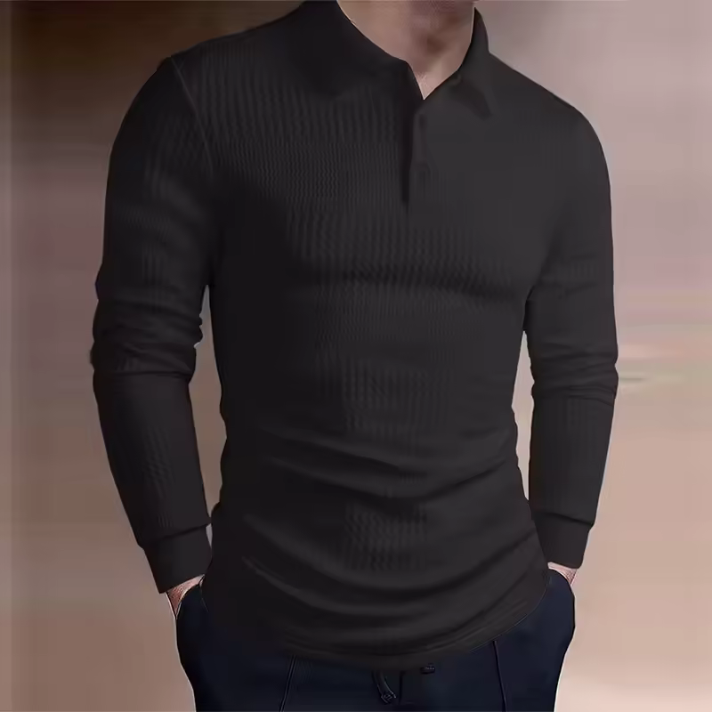American Retro Men's Jacquard Polo Shirt 