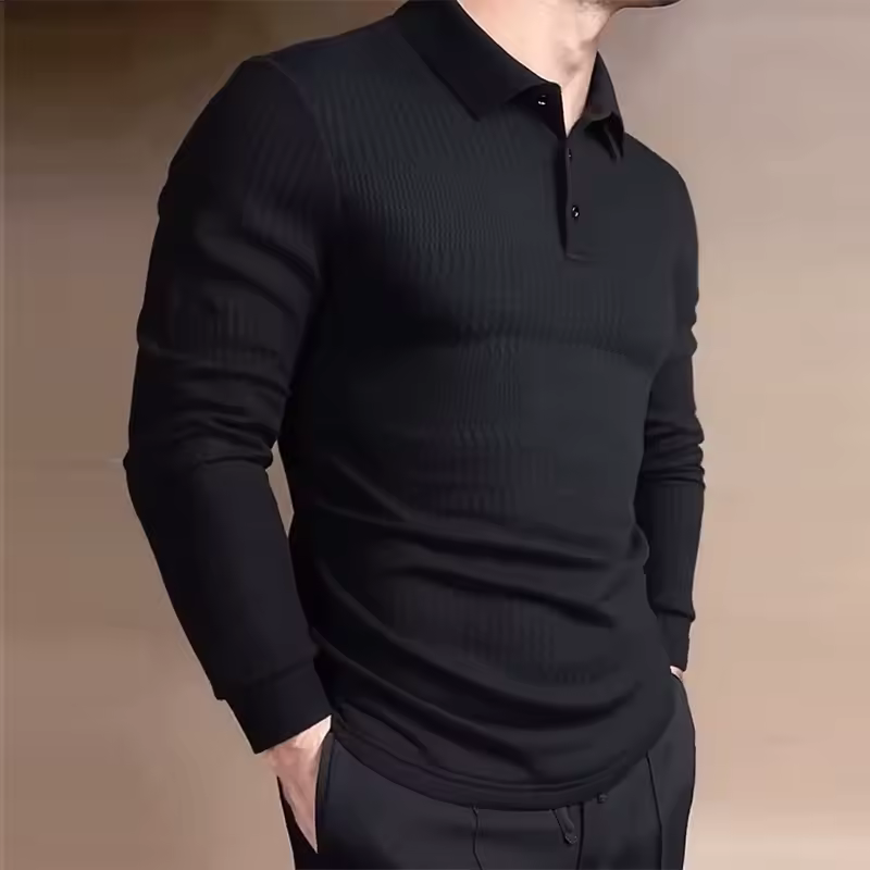 American Retro Men's Jacquard Polo Shirt 